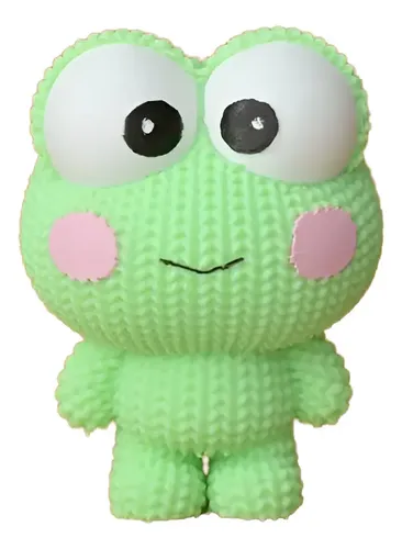 Figura Keroppi - Diseño Estilo Tejido