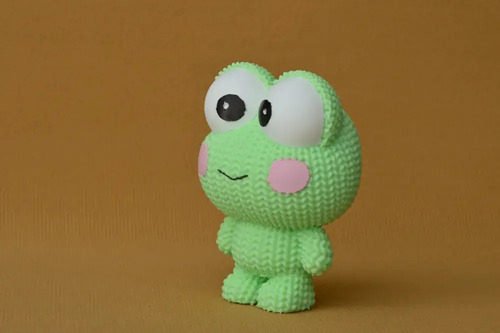 Figura Keroppi - Diseño Estilo Tejido - Foto 2