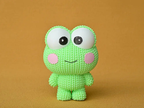 Figura Keroppi - Diseño Estilo Tejido - Foto 3