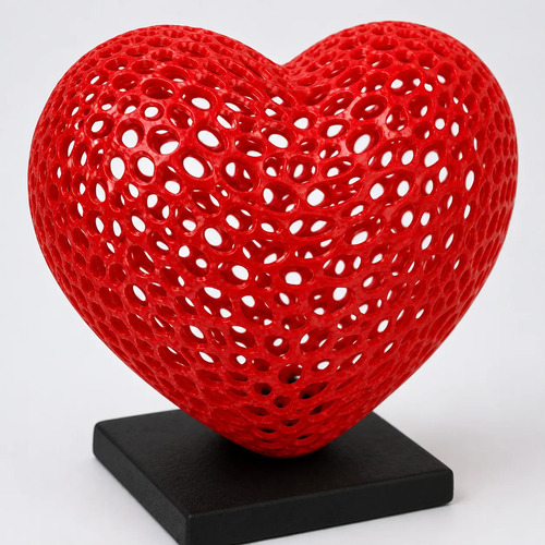 Decoración Voronoi - Corazón Adorno Living Comedor