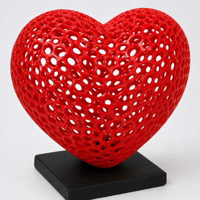 Decoración Voronoi - Corazón Adorno Living Comedor 1