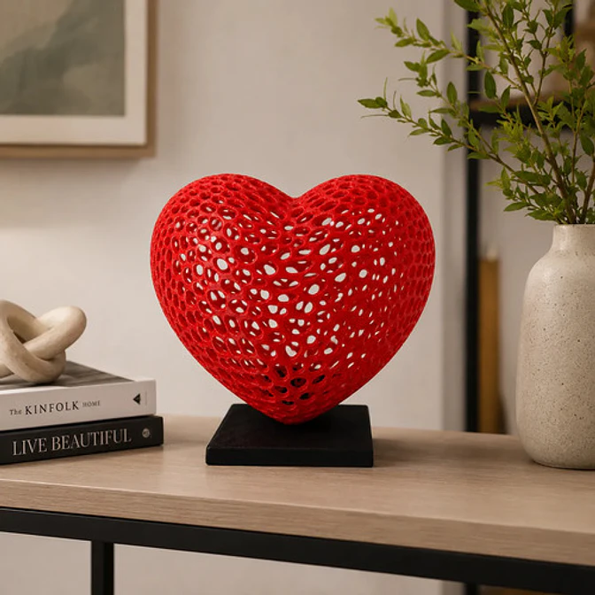 Decoración Voronoi - Corazón Adorno Living Comedor 3