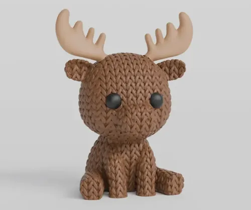 Mini Figura - Alce Estilo Tejido - Foto 2