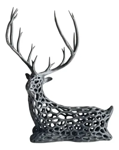 Decoración Ciervo Voronoi