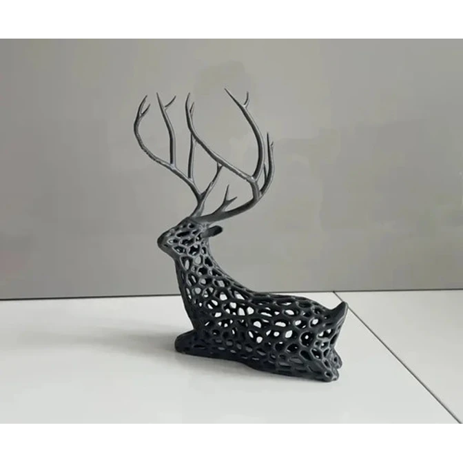 Decoración Ciervo Voronoi 4