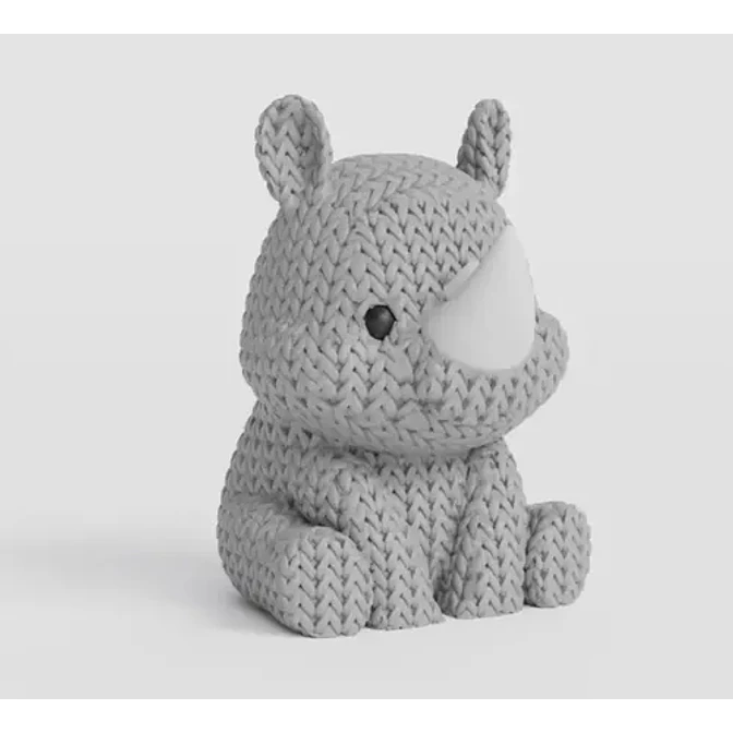 Mini Figura - Rinoceronte Estilo Tejido 2