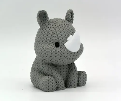 Mini Figura - Rinoceronte Estilo Tejido - Foto 3