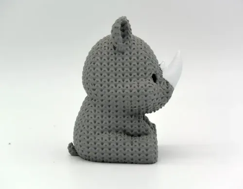 Mini Figura - Rinoceronte Estilo Tejido - Foto 4
