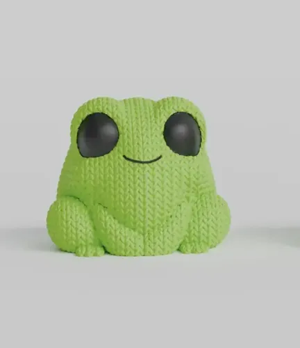 Mini Figura - Rana Estilo Tejido - Foto 4