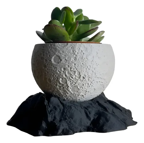 Macetero Lunar Con Base