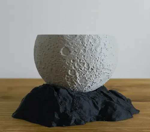 Macetero Lunar Con Base - Foto 2