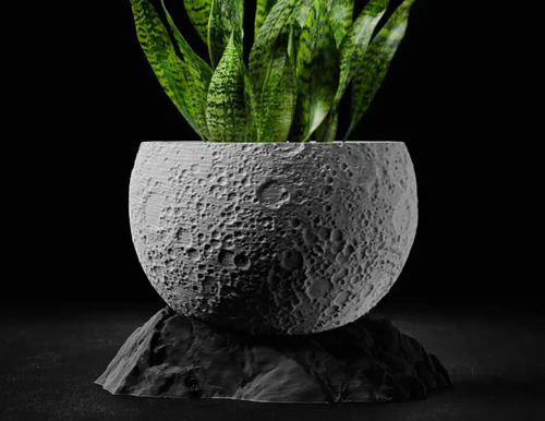 Macetero Lunar Con Base - Foto 4