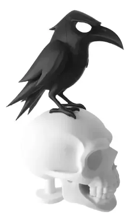Decoración Minimalista - Cuervo Y Calavera