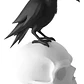 Decoración Minimalista - Cuervo Y Calavera - Miniatura 1