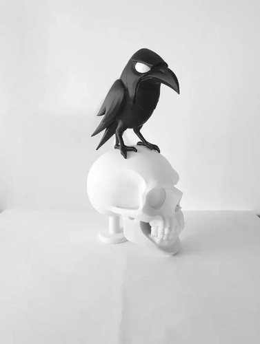 Decoración Minimalista - Cuervo Y Calavera - Foto 2