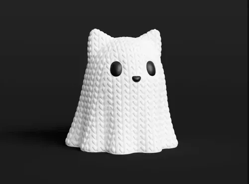 Figura Estilo Tejida - Gato Fantasma - Foto 2