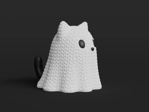 Figura Estilo Tejida - Gato Fantasma - Foto 3