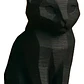 Gato Negro Estilo Poligonal - Decoración Fiesta Halloween - Miniatura 1