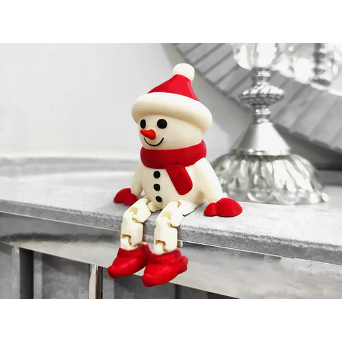 Muñeco De Nieve Articulado Decoración Navidad 3