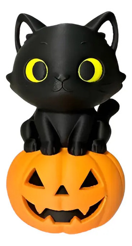 Decoración Halloween - Gato Con Calabaza