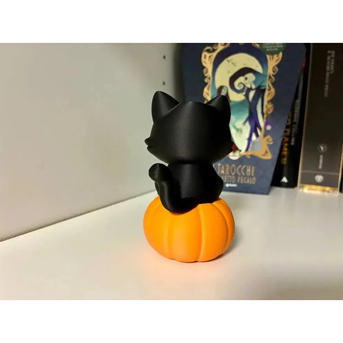 Decoración Halloween - Gato Con Calabaza 4