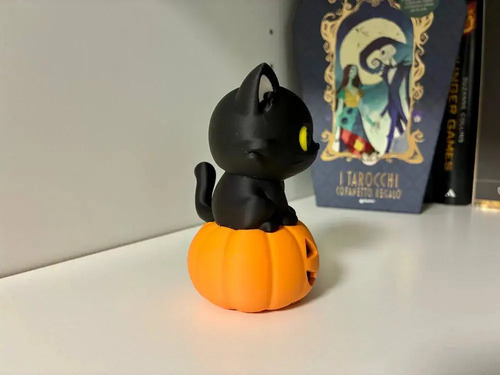 Decoración Halloween - Gato Con Calabaza - Foto 5