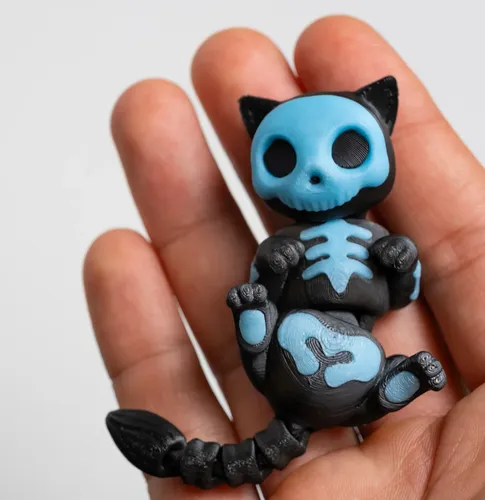 Mini Figura - Gato Esqueleto - Foto 3