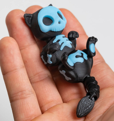 Mini Figura - Gato Esqueleto - Foto 4