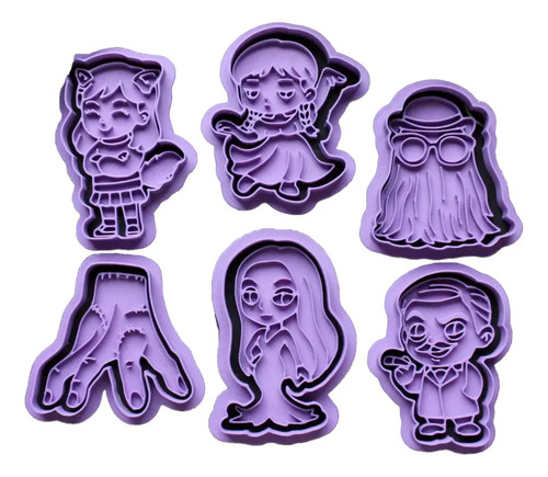 Cortador De Galleta - Familia Addams (pack 6 Un)