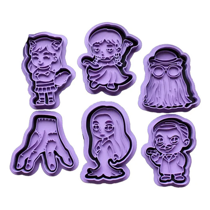 Cortador De Galleta - Familia Addams (pack 6 Un) 1