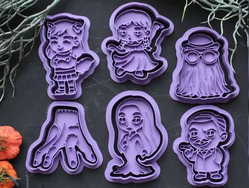 Cortador De Galleta - Familia Addams (pack 6 Un) - Foto 2