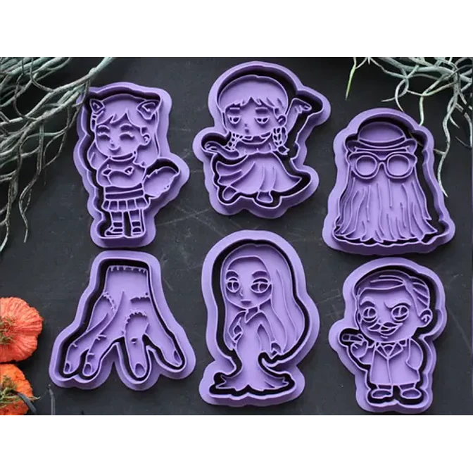 Cortador De Galleta - Familia Addams (pack 6 Un) 2