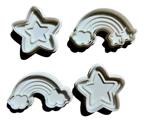Cortador De Galletas -arcoíris Y Estrella (pack 4 Un)
