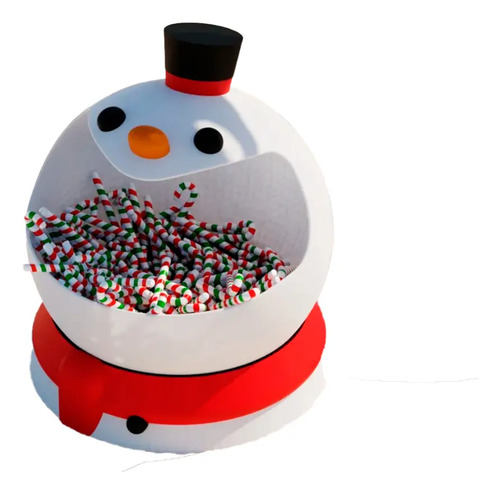Cuenco Para Dulces Navidad - Muñeco De Nieve
