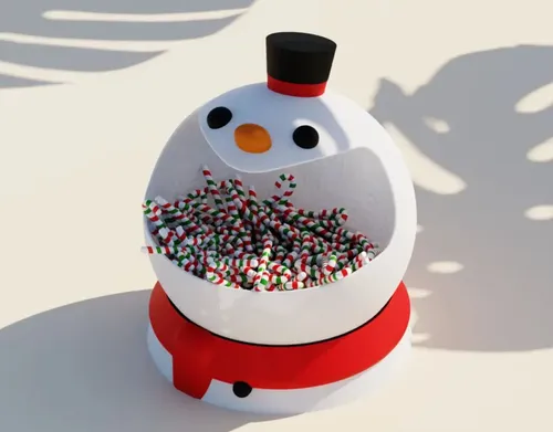 Cuenco Para Dulces Navidad - Muñeco De Nieve - Foto 2