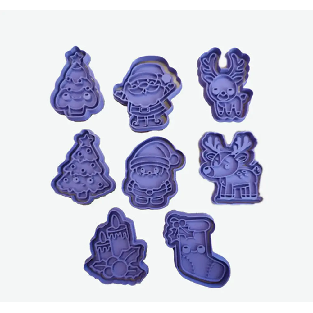 Cortadores De Galletas Navideño Kawaii (pack 8) 1
