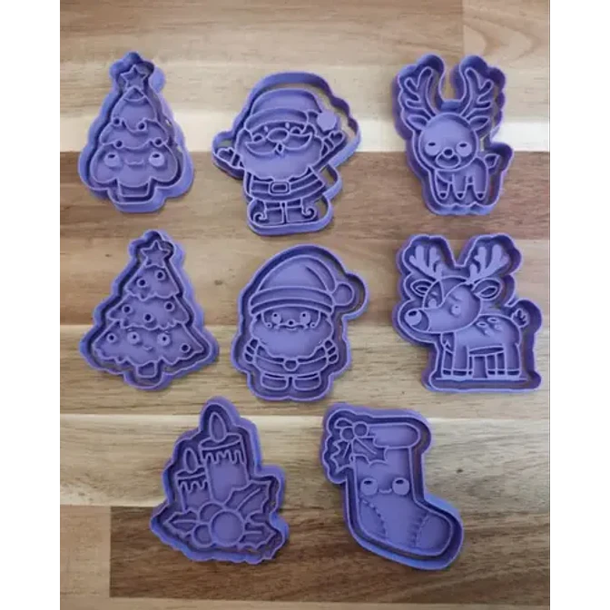 Cortadores De Galletas Navideño Kawaii (pack 8) 2