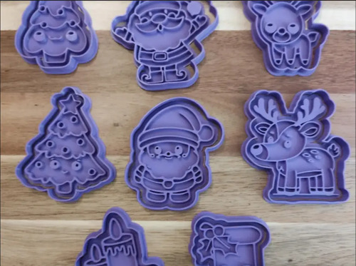 Cortadores De Galletas Navideño Kawaii (pack 8) - Foto 3