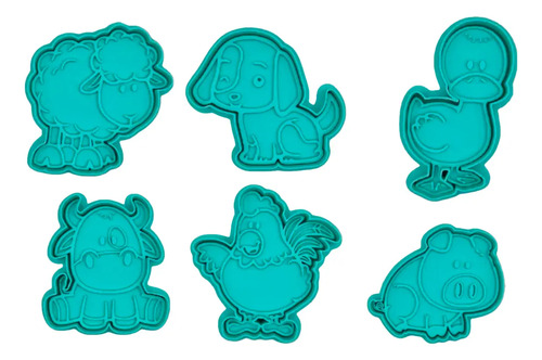 Cortador De Galletas - Animales De Granja (pack 6 Un)