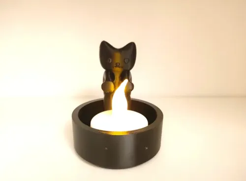 Portavelas Con Forma De Gato - Foto 2