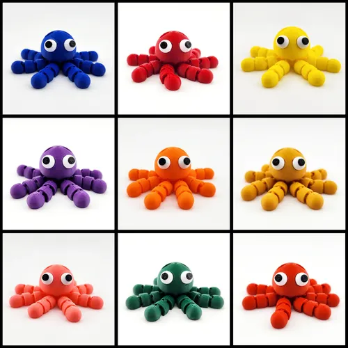 Llavero Flexible De Pulpo Chistoso - Foto 3
