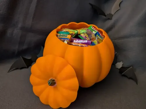 Decoración Cuenco Para Dulces Halloween - Calabaza Con Tapa - Foto 2
