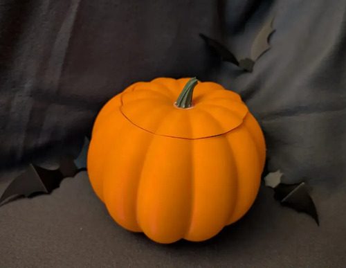 Decoración Cuenco Para Dulces Halloween - Calabaza Con Tapa - Foto 3