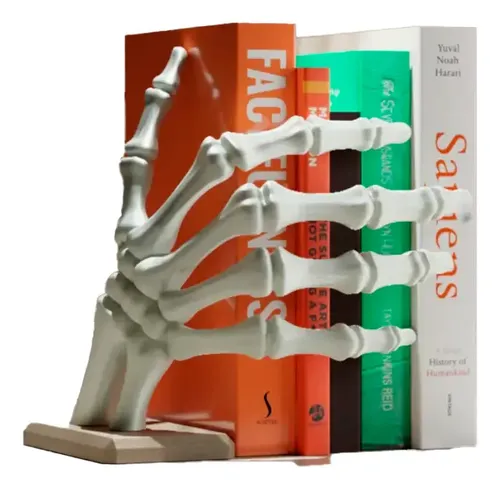 Decoración Sujeta Libros - Mano Esqueleto