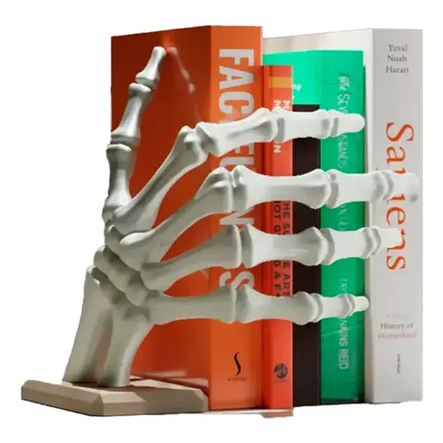 Decoración Sujeta Libros - Mano Esqueleto