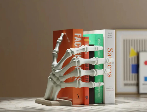 Decoración Sujeta Libros - Mano Esqueleto - Foto 2