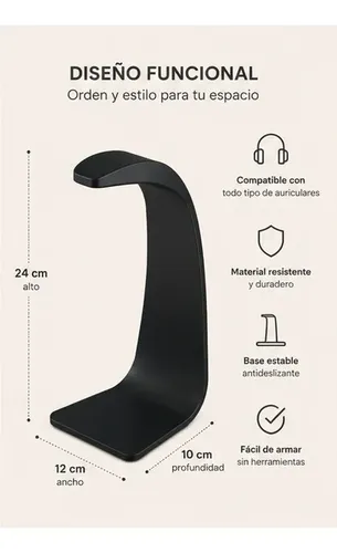 Soporte Para Audífonos Escritorio Prints Patro - Foto 3
