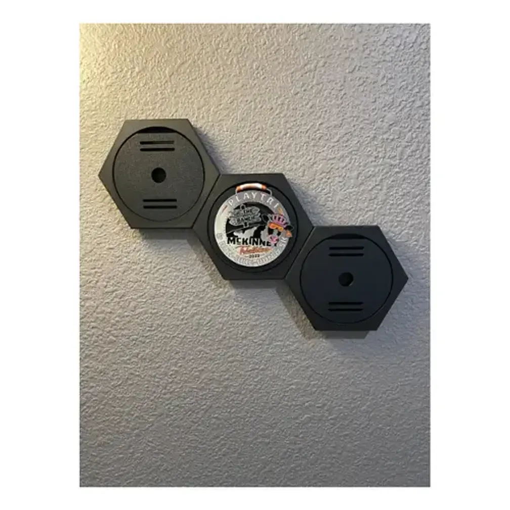 Exhibidor De Medallas En Forma Hexagonal 1