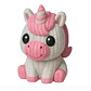 Figura Decoración- Unicornio De Punto Blanco Con Rosa - Miniatura 1
