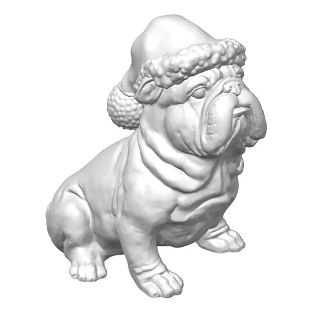 Figura - Bulldog Británico Navideño